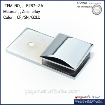 Bathroom 180 degree wall to glass clamp hinge zinc alloy or brass material